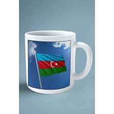 Azerbaijan Azerbaycan Bayrak Baskılı Kupa Bardak Çift Taraflı Kişiye Özel