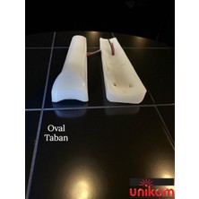 Unikom 5'li Paket 12V Tente LED Aydınlatma Armatür 20CM-OVAL Taban- Beyaz Işık 6500K