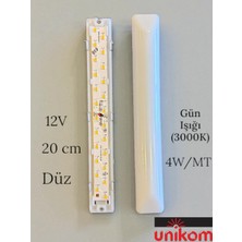 Unikom 5'li Paket 12V Tente LED Aydınlatma Armatür 20CM-DÜZ Taban- Gün Işığı 3000K