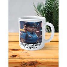 Güvenlik Görevlisi Meslek Baskılı Kupa Bardak Çift Taraflı Baskı Kişiye Özel Model 10