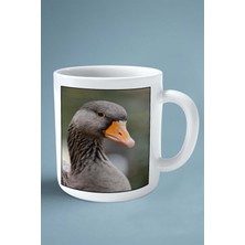 Kaz Baskılı Kupa Bardak Çift Taraflı Kişiye Özel Çerçeveli Renkli Model 4