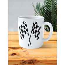 Araba Yarışı Baskılı Kupa Bardak Kişiye Özel Model 2