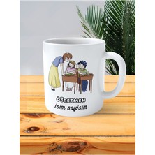 Öğretmen Baskılı Kupa Bardak Isimli Kişiye Özel Özel Eğitim