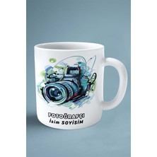 Fotoğrafçı Fotoğraf Meslek Baskılı Kupa Bardak Çift Taraflı Baskı Kişiye Özel Model 12