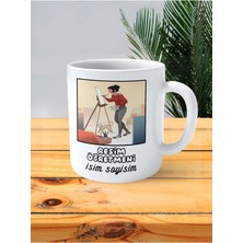 Resim Öğretmeni Baskılı Kupa Bardak Isimli Kişiye Özel Sulu Boya