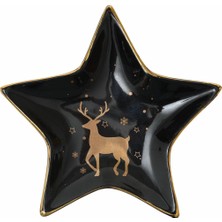 Karaca Home New Year Star Dekoratif Tabak 15 cm