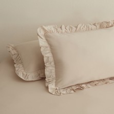  Karaca Home Basic 2'li Fırfırlı Yastık Kılıf Bej