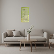 Soyut Çiçek Desenli  Sanat Altın Aynalı Tablosu - MONAS5080-6221