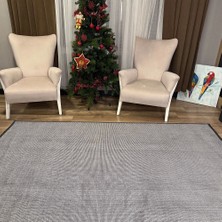 Hoom Rugs Kilim Gri Kaymaz Tabanlı Yıkanabilir Düz Renk Kilim
