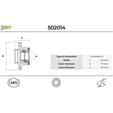 Arka Teker Poryasi Rulmanli Doblo-Bipper-Nemo-Tempra-Marea-Palio-Siena-Punto-Fiorino-Linea Abs Li 30X117X61.7 Almla
