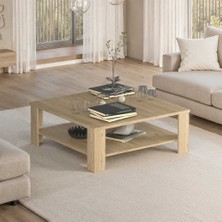 New Line Kare Orta Sehpa - Florida Meşe 90X42X90 cm