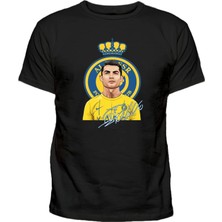 Cristiano Ronaldo Al Nassr Football Club Baskılı Pamuklu Suudi Arabia Baskılı T Shirt