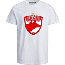 Dinamo București 1948 Kulüp Büyük Logo Baskılı Pamuklu Tshirt