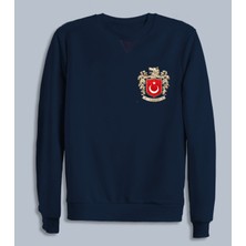 Türkiye Bozkurt Küçük Baskılı Milli Takım Logo Pamuklu Erkek Sweatshirt