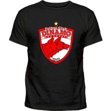 Dinamo București 1948 Kulüp Büyük Logo Baskılı Pamuklu Tshirt