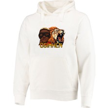 Aslan Osmhn Baskılı Pamuklu 3 Iplik Şardonlu Hoodie