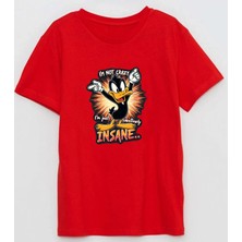 Insane Daffy Duck Küçüklüğü Baskılı Pamuklu Çocuk Tshirt
