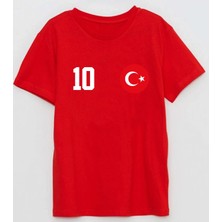 Unisex 10 Numara Türkiye Milli Takım Baskılı Çocuk T-Shirt