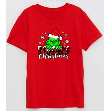 Merry Christmas Grinch Baskılı Grinchmas Baskılı Yenil Yıl Çocuk Pamuklu Tişört