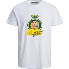 Cristiano Ronaldo Al Nassr Football Club Baskılı Pamuklu Suudi Arabia Baskılı T Shirt