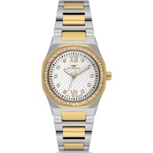 Ferro FL21616AWT-D Quartz Çelik Altın/gri 27 mm Kadın Kol Saati