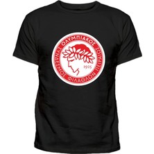 Olympiacos Fc Piraeus Παε Ολυμπιακός Σ.φ.π. Baskılı Pamuklu T-Shirt