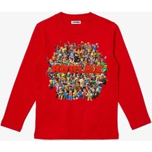 Uzun Kollu Roblox Karakterleri Bulunan Efendioğlu Design Tasarımı Pamuklu Çocuk Tişört