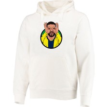Gözlük Gol Sevinci Ennesyri Baskılı Pamuklu 3 Iplik Şardonlu Sweatshirt