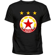 Pfk Cska Sofia 1948 Пфк Цска Baskılı Pamuklu Tişört