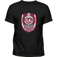 Cfr Cluj 1907 Kulüp Büyük Logo Baskılı Pamuklu Tshirt