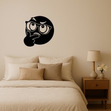 Düşünen Gözlüklü Emoji Mdf Dekoratif Tablo - MONAS5976-4128