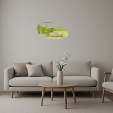 Klasik Spor Araba Desenli  Dekoratif Duvar Altın Aynalı Tablosu - MONAS5378-9960