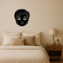 Sevimli Emoji Kadın Yüzü Dekoratif Tablo - MONAS9559-3377