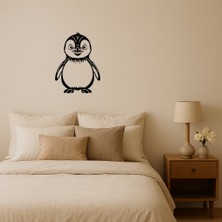 Sevimli Penguen Tasarımlı Mdf Duvar Dekoru - MONAS6790-5095
