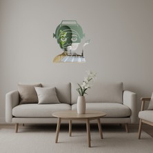 Iç Mekan Dekoratif Fabrika Işçisi Erkek Emoji Aynalı Tablosu - MONAS6785-7494