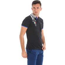 Slam Polo E68 Erkek Mavi Polo Tişört