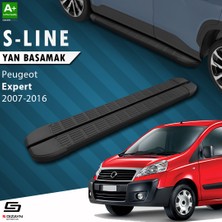 S-Dizayn Peugeot Expert 2 Kısa Şase S-Line Siyah Yan Basamak 213 Cm 2007-2016