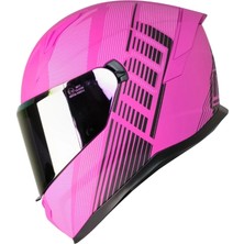  Fuchsia Lady Full Face Kadın Kask M-910 – Güneş Vizörlü, Kadınlara Özel Tasarım, Dot/ce Onaylı