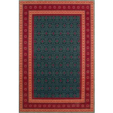 Eko Halı Kadim Kdm 13 Navy Red Vintage Etnik Desenlere Sahip Yeni Zelanda Yünü ile Dokunan Özel Tezgah Halı