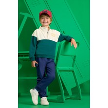 DeFacto Jogger Fit Esnek Bantlı Paça Gabardin Okul Pantolonu Erkek Bebek F3668A525AU