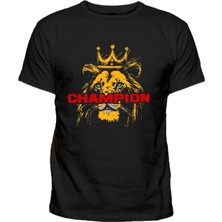 Şampiyon 5 Yıldız 2025 Yılı Aslan Baskılı Pamuklu Tişört