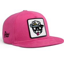 BlackBörk V1 Hip Hop Kids Ayı - 6 Kod Logolu Unisex Pembe Çocuk Şapka
