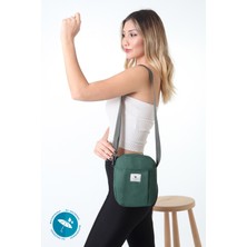 Shaka PetrolYeşil U9 İmperteks Kumaş ,Fermuarlı ,2 Bölmeli ,Ayarlanabilir Askılı, Kol Ve Omuz Çantası