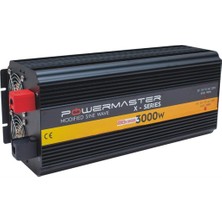 Powermaster Pwr3000-12 Çift Digital Ekranlı 12 Volt 3000 Watt Modified Sinus İnverter