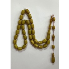 Sıkma Kehribar Zeytin Sarı Usta Işçilik Tespih