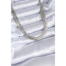 Skygo 316L Çelik Gümüş Renk Italyan Zincir Üçgen Model Kadın Kolye - TJ-BKO7714