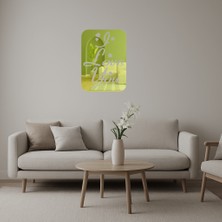 Kalp ve Yazı Kombinasyonlu  Dekoratif Altın Aynalı Tablo - DROPX5796-1441