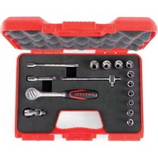 İzeltaş 1107006015 1/4" Altı Köşe Lokma Anahtar Takımı 15 Parça