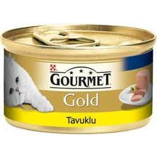 Gourmet Gold Kıyılmış Tavuklu Yetişkin Konserve Kedi Maması 85 Gr