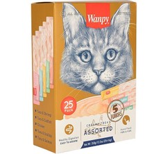 Wanpy Karışık 8 Lezzetli Krema Kedi Ödülü 25X14 gr